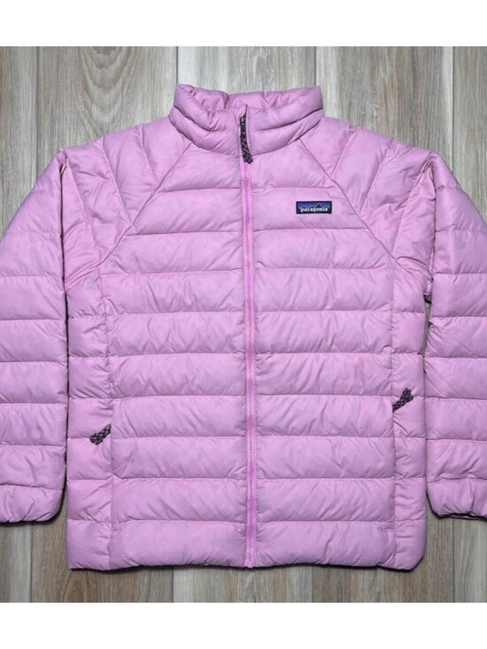 Patagonia Other - Patagonia Netplus Shells Recycled Pink Down Puffer Jacket -Youth Size Large (12)